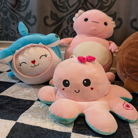 Plush Octopus Toy - Teal - Picture 2 of 2